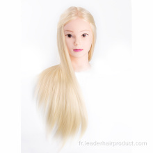 Cheveux synthétiques Barbier Mannequin Coiffure Poupée Mannequin Tête